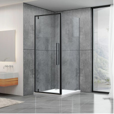 Душевая кабина Dusel DL198B+DL196B Black Matt прозрачное 1000x1000x1900