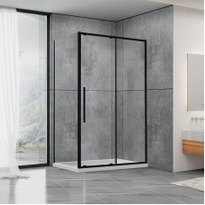 Душевая кабина Dusel DSL191B+195B Black Matt прозрачное 1200x900x1900