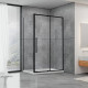 Душевая кабина Dusel DSL191B+195B Black Matt прозрачное 1200x900x1900