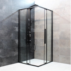 Душевая кабина Dusel DSL194B Black Matt прозрачное 1000x1000x1900