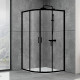 Душевая кабина Dusel EF-182B Black Matt прозрачное 900x900x1900