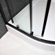 Душевая кабина Dusel EF-182B Black Matt прозрачное 900x900x1900