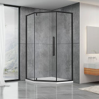 Душова кабіна Dusel DL197HB Black Matt прозоре 1000x1000x1900