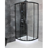 Душевая кабина Dusel EF-182B Black Matt прозрачное 1000x1000x1900