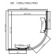 Душевая кабина Dusel EF-182B Black Matt прозрачное 1000x1000x1900