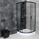 Душевая кабина Dusel EF-182B Black Matt прозрачное 1000x1000x1900