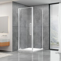 Душевая кабина Dusel DL198+DL196 Chrome прозрачное 900x900x1900