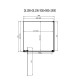 Душевая кабина Dusel DL198+DL196 Chrome прозрачное 900x900x1900