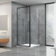 Душевая кабина Dusel DL198B+DL196B Black Matt прозрачное 900x900x1900