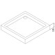 Душевой поддон Dusel D102 800x800x135