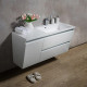 Тумба з умивальником Fancy Marble Cyprus 125 біла