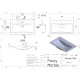 Раковина Fancy Marble  Mikaela (90x55)