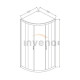 Душевая кабина полукруглая 90x90, графит стекло, Invena Vitoria AK-49-197