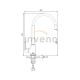 Смеситель для кухни с гибким изливом, Invena Samba, черный, BZ-91-L04
