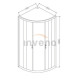 Душевая кабина полукруглая 80x80 Invena Vitoria AK-49-185