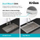 Кухонная мойка Kraus Standart PRO™ KHT301-25 (635 x 559 x 254)