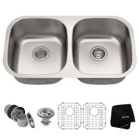 Двойная Кухонная мойка Kraus Premier™ KBU22 (820 х 457 х 218)