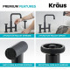 Змішувач кухонний Kraus KPF-3125MB Чорний
