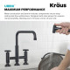Змішувач кухонний Kraus KPF-3125MB Чорний