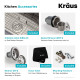 Подвійна кухонна мийка Kraus Premier™ KBU21 (748 x 495 x 233)