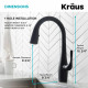 Змішувач кухонний Kraus KPF-1670MB Чорний