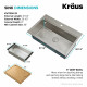 Кухонная мойка Kraus Kore™ KWT300-32 (793.8 x 520.7 x 228,6)