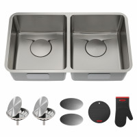 Подвійна кухонна мийка Kraus Dex™ KD1UD33B (835 x 476 x 228.6)