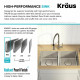 Подвійна кухонна мийка Kraus Dex™ KD1UD33B (835 x 476 x 228.6)