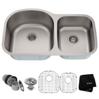 Подвійна кухонна мийка Kraus Premier™ KBU27 (872 x 450 x233)