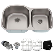 Подвійна кухонна мийка Kraus Premier™ KBU27 (872 x 450 x233)