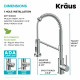 Змішувач кухонний Kraus KFF-1610CH Хром