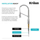 Змішувач кухонний Kraus KFF-1610MB Чорний