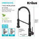 Змішувач кухонний Kraus KFF-1610MB Чорний