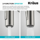 Змішувач кухонний Kraus KPF-2631MB Чорний