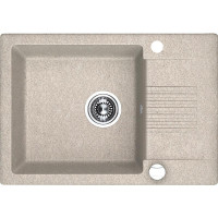 Кухонна гранітна мийка Laveo бежева Celia SBC_413T (650х440х170)