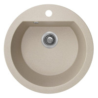 Кухонна гранітна мийка Laveo бежева Dafne SBD_480T (510х510х190)