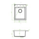 Кухонная гранитная мойка Laveo бежевая MONCHICHI 500x390x205 SBO_410Y (390х500х190)