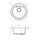 Кухонная гранитная мойка Laveo черная Dafne SBD_780T (510х510х190)
