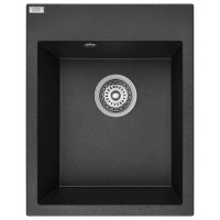 Кухонная гранитная мойка Laveo черная MONCHICHI 500x390x205 SBO_710Y (390х500х190)