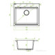 Кухонная гранитная мойка Laveo бежевий Tau 50x57 SBT_410Y (570х500х215)