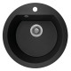 Кухонная гранитная мойка Laveo черная SBD_780T(650х440х170) + смеситель P04