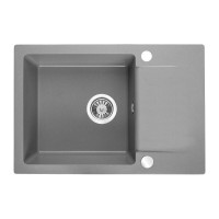 Кухонна гранітна мийка Laveo сіра Celebes SBL_513T (650х440х185)