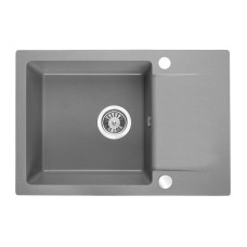 Кухонная гранитная мойка Laveo серая Celebes 44x65 SBL_513T (650х440х185)