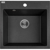 Кухонная гранитная мойка Laveo черная ALENA SBA_710T (490х490х220)