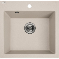 Кухонная гранитная мойка Laveo бежевая ALENA SBA_410T (490х490х220)