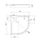 Душевой поддон Lidz Kapielka ST80x80x14 низкий, полукруглый