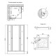 Душевая кабина Lidz Wawel SC80x80х201.SAT.LOW.GR стекло тонированное поддон Mazur