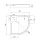 Душевой поддон Lidz Kapielka ST90x90x14 низкий, полукруглый