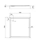 Душевой поддон Lidz Kapielka ST80x80х14 низкий, квадратный