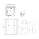 Душевая кабина Latwa SC90x90x205.SAT.MID.FR стекло Frost поддон средний